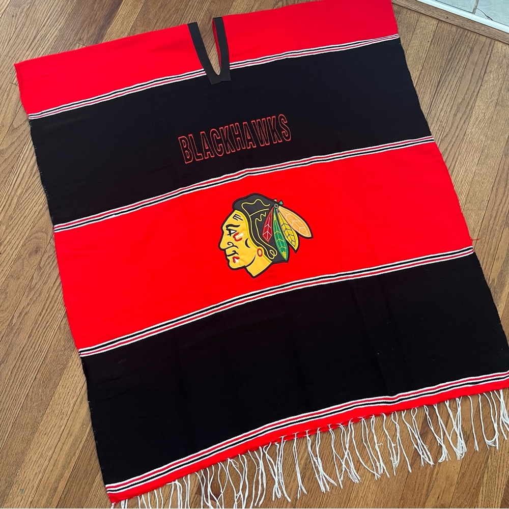Blackhawks Poncho Chicago Hockey Team Fan Apparel Unisex OS